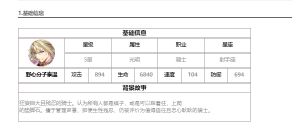 第七史诗野心分子泰温怎么样 第七史诗光泰温介绍图1