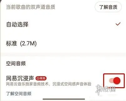 网易云音乐沉浸声怎么开启 网易云音乐沉浸声开启方法图3