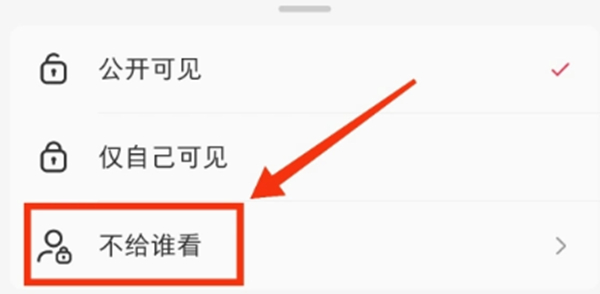 小红书笔记怎么不给某个人看 小红书笔记怎么不给谁看设置方法图2