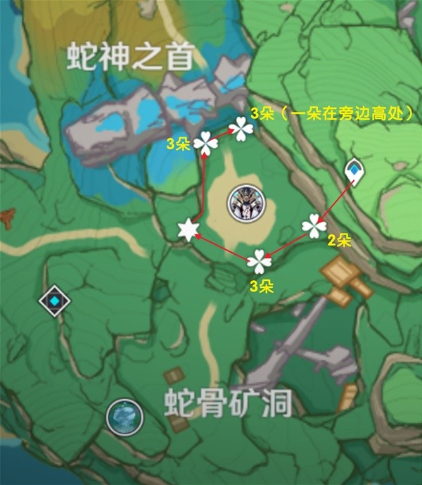 原神3.7血斛采集路线分享图4