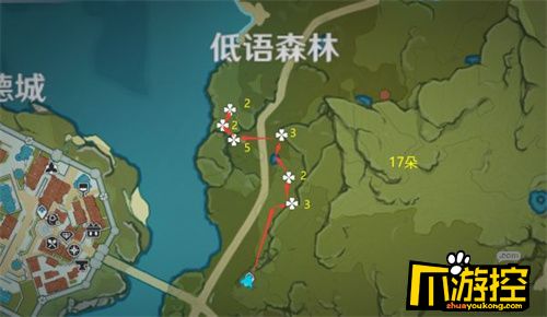 原神小灯草在哪里采图1