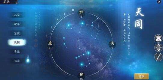 天涯明月刀手游星云天同怎么选择图1