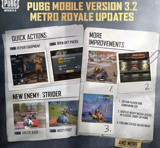 pubg国际服手游3.2更新内容汇总