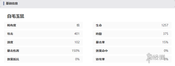 西游笔绘西行白毛玉鼠怎么样 西游笔绘西行白毛玉鼠技能强度一览图4