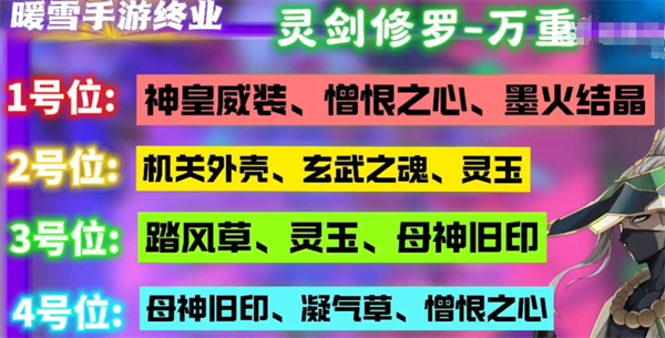 暖雪手游终业DLC新流派灵剑修罗怎么开荒 手游终业DLC新流派灵剑修罗开荒攻略图9