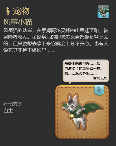 最终幻想14水晶世界风筝小猫宠物怎么获得 风筝小猫宠物获得方法图8